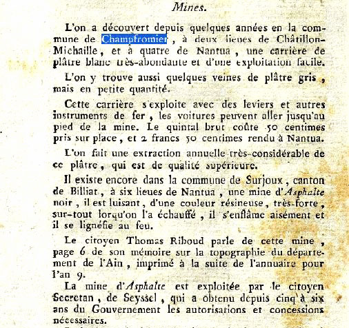 annuaire Champfromier