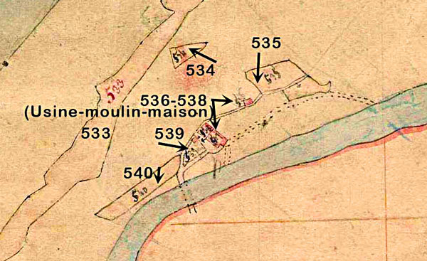 Moulin Thomas au cadastre