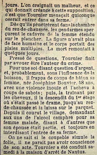 Crime &agrave; Sous-Roche